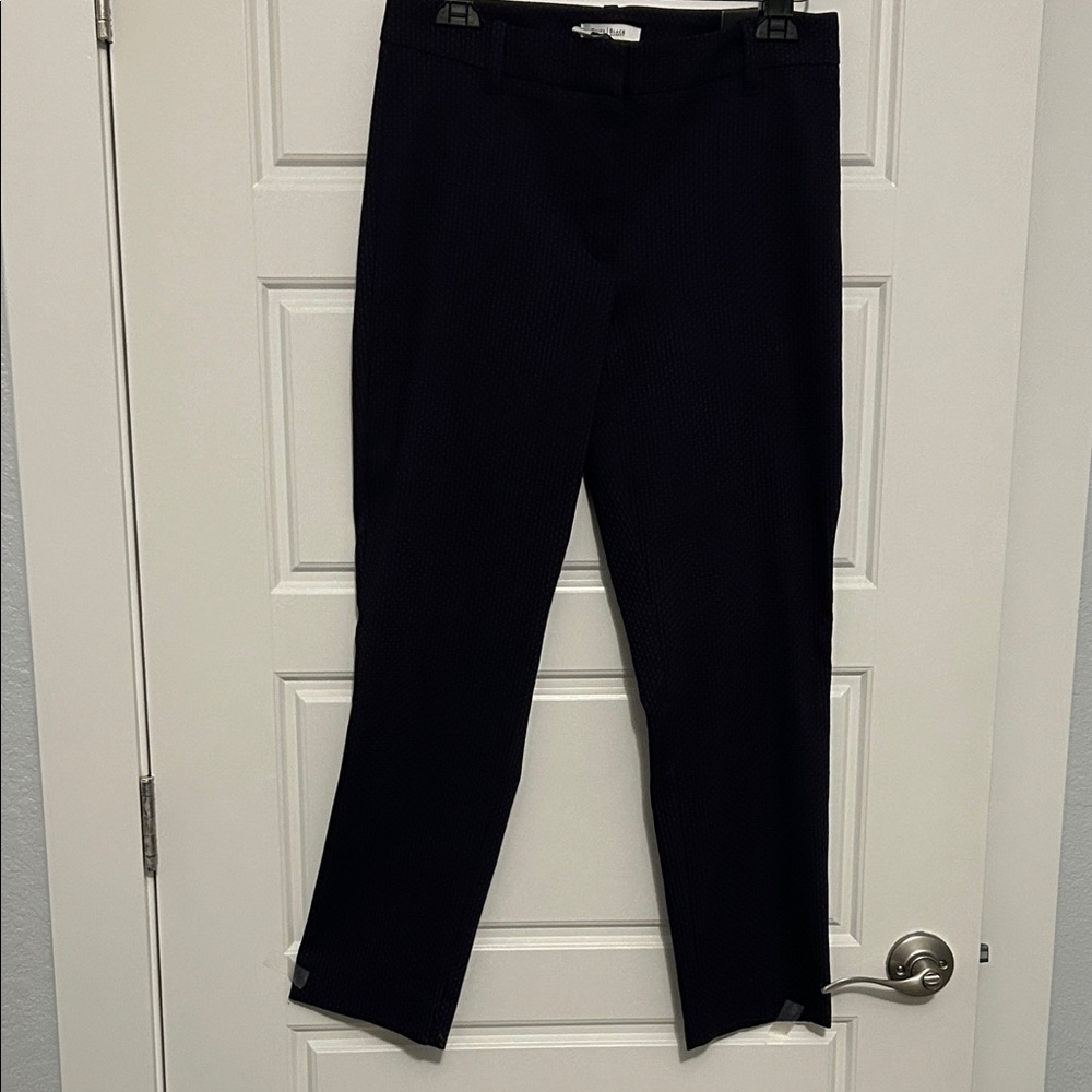 White House Black Market NEW, never worn black/grape jacquard ankle-length pants